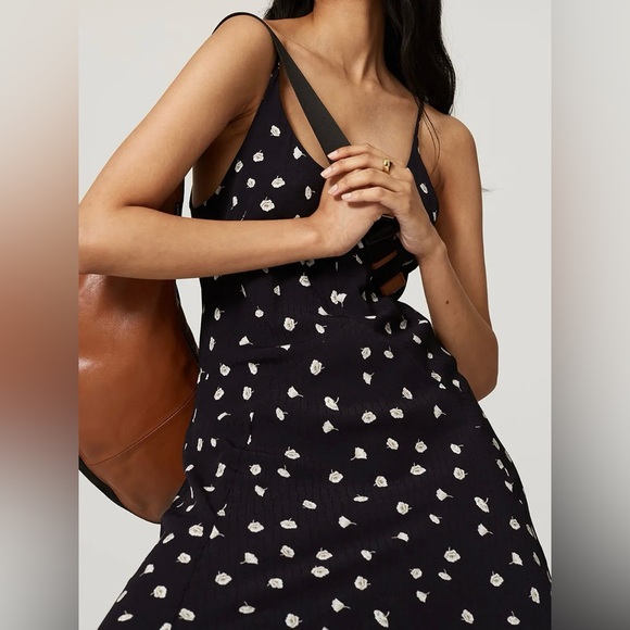 Rag & Bone Eva Floral Slip Dress Navy Size 4 - Picture 5 of 11